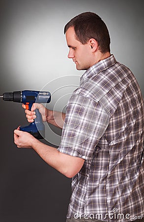 Man with a drill