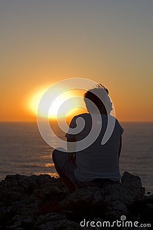 Man enjoying sunset