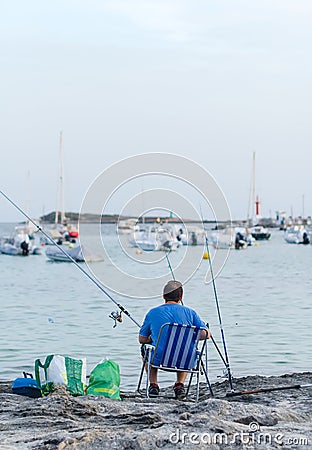 Man fishing.