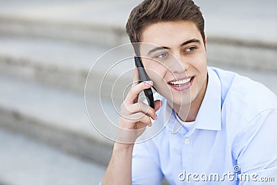 Man with mobile phone