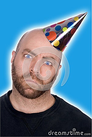 Man in party hat
