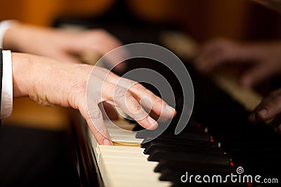 Man playing piano