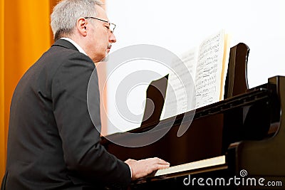 Man playing piano