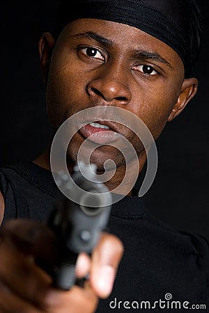 Man Pointing Gun