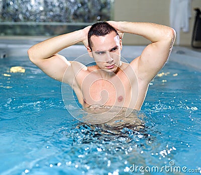 Man in the pool