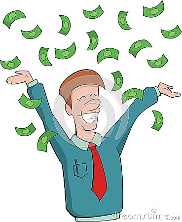 Man rejoice at getting money