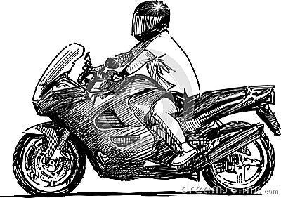 Man riding a motorbike