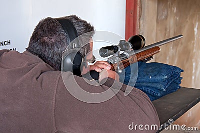 Man rifle shoot