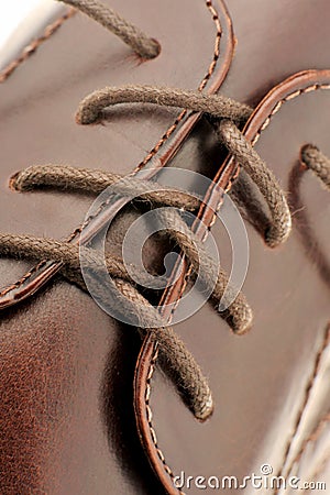Man s shoes from a brown leather