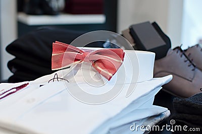 Man shirt with bow tie