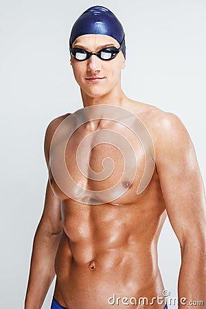 Man in swimming cap