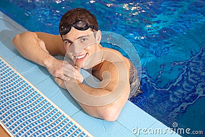 Man in swimming pool