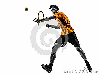 Man tennis player silhouette