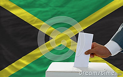 Man voting on elections in jamaica