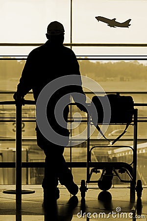 Man waiting at the airport