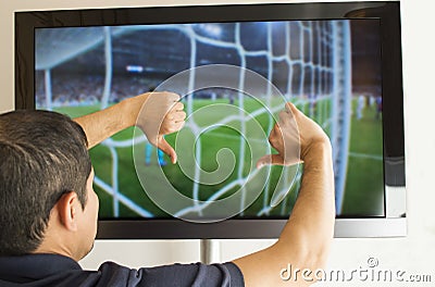 Man watching football