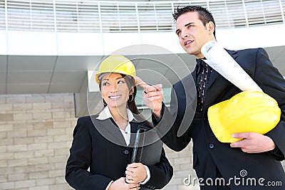 Man and Woman Construction Team