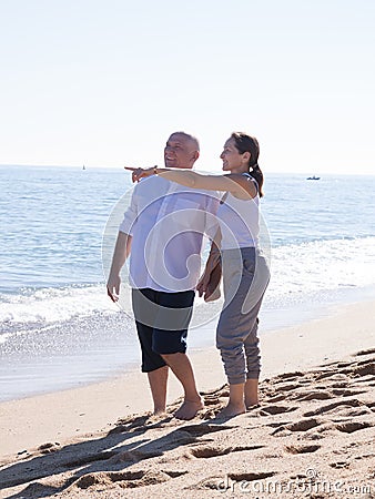 Man and woman at sea