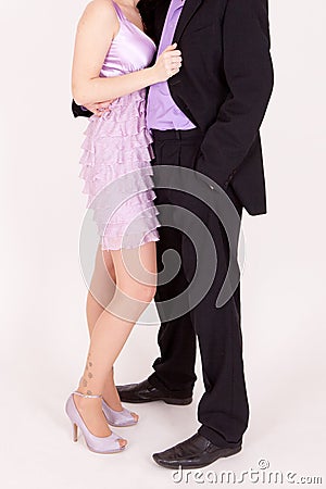 Man and woman on white background