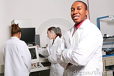 Man and Women Computer Technicians