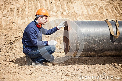 Man at work in a construction site