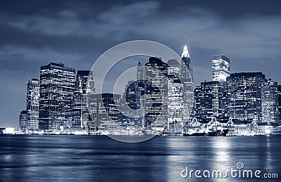 Manhattan skyline At Night, New York City