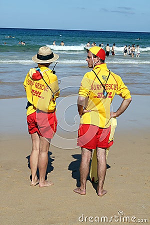 Bondi Beach Lifeguards Editorial Stock 