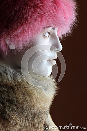 Mannequin in fur