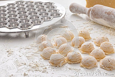 Manufacturing process Russian dumplings