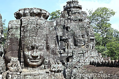 The Many Faces of Bayon Temple at Angkor Thom