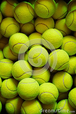 Many tennis balls