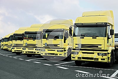 Many trucks