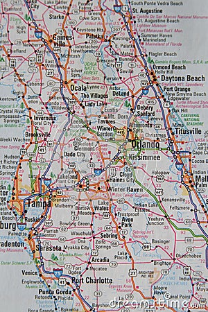 Map Of The City Of Orlando And Central Florida Royalty Map Of The City Of Orlando And Central Florida Royalty