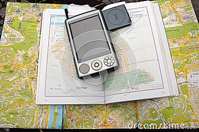 Map Guide and Pocket PC with GPS