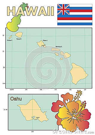 Map of Hawaii.