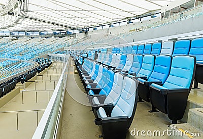 The Maracana Stadium in Rio de Janeiro. VIP grandstand