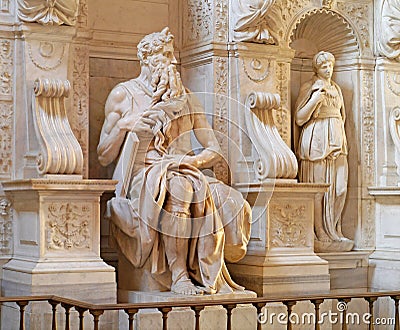 Marble statue of Moses