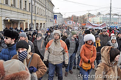 March in Moscow 02.02.2014 in support of political prisoners.