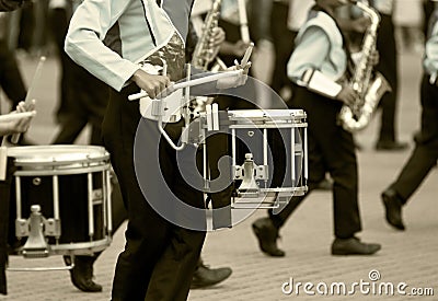 Marching band drums