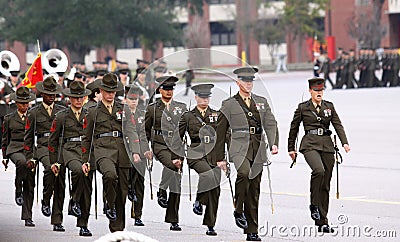 Marine Corps Drill Instructors Marching