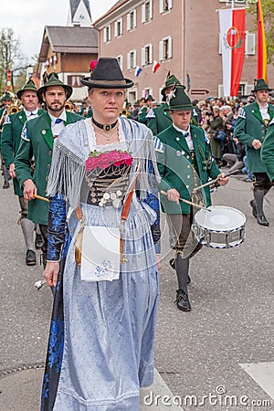 Mark Eden provider in Gebirgsschützen company Schliersee in the bodice