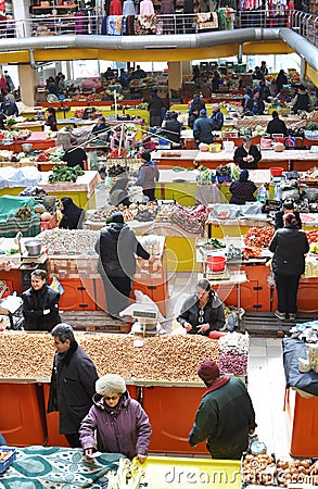 Market hall people