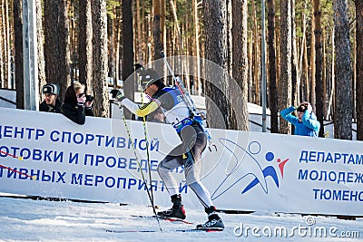 Martin Fourcade (FRA) at Biathlon Men s 18 km Mega Mass start