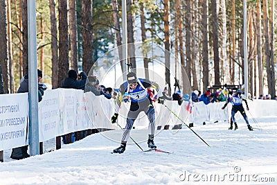 Martin Fourcade (FRA) at Biathlon Men s 18 km Mega Mass start