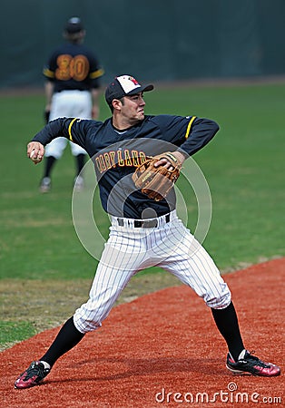 Maryland Baseball - Tomo Delp throws the ball