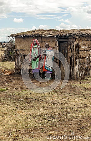 Masai Mara in village