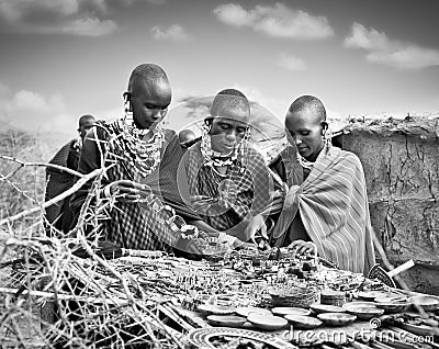 Masai with traditional ornaments, Tanzania.