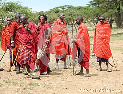 Masai Warriors dancing