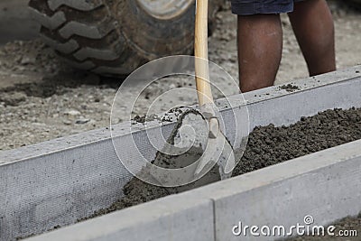 Masonry work closeup