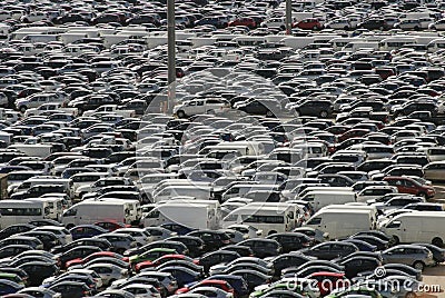 Mass of cars